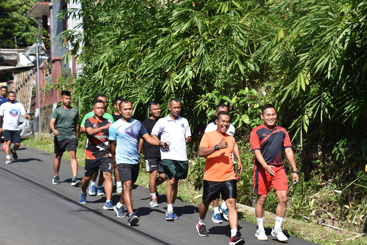 Jaga Kesehatan Agar Tetap Sehat, Prajurit Korem 073/MKT Laksanakan Aerobik Bersama